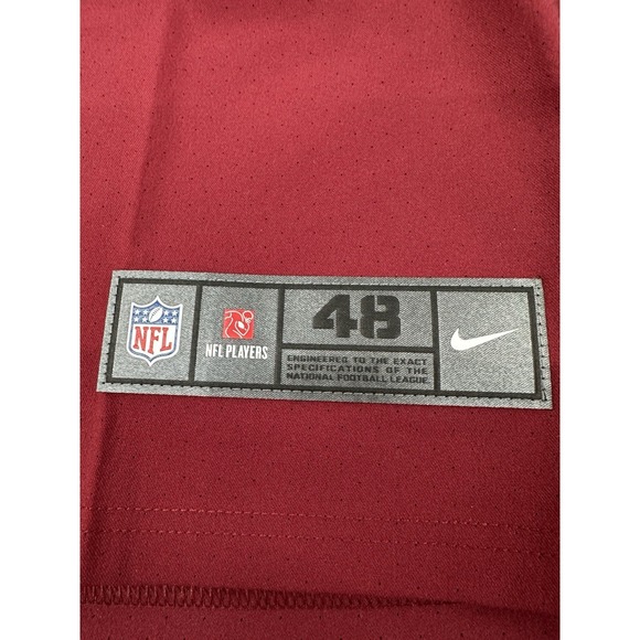 Washington Commanders Authentic Nike Elite Blank Customizable Jersey Size 48 XL - Picture 11 of 14